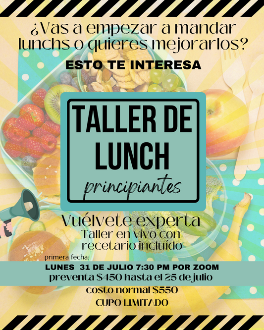 Taller de lunch por zoom para principiantes